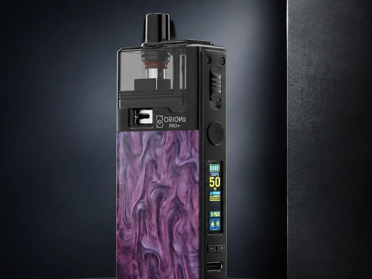 Purple ORION II PRO+ displayed on a dark product stage