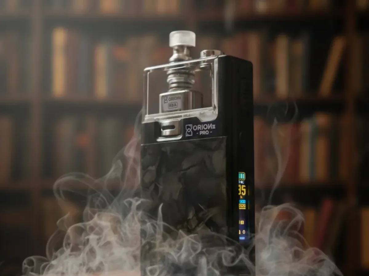 LVE ORION device photographed in a warm library setting