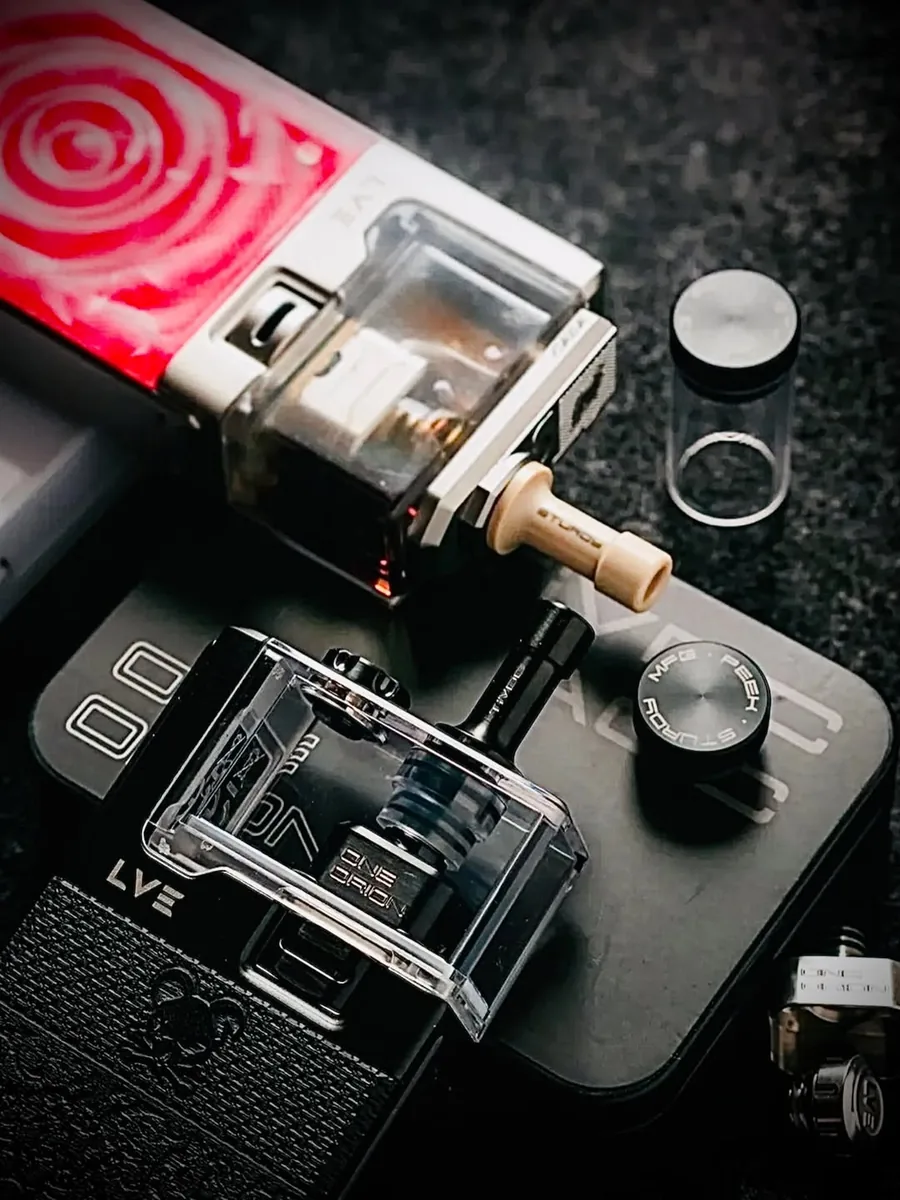 Close-up of transparent LVE hardware and adjustment parts